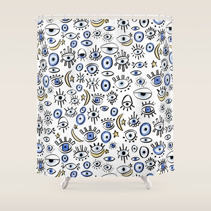 Classic Evil Eye  Shower Curtain Gallery Image 1