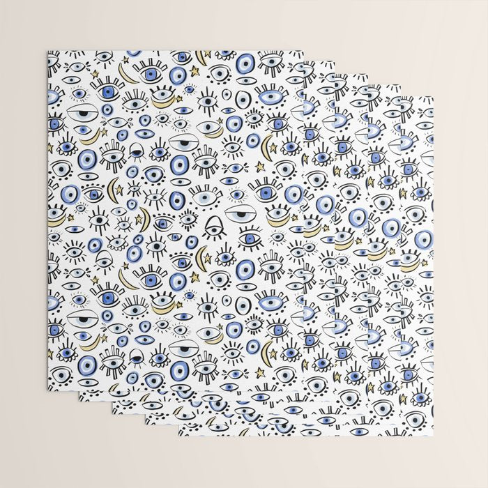 Classic Evil Eye  Wrapping Paper Gallery Image 3