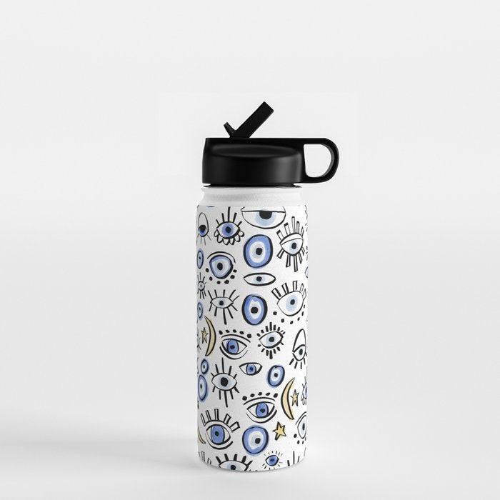 Classic Evil Eye  Water Bottle Gallery Image 1