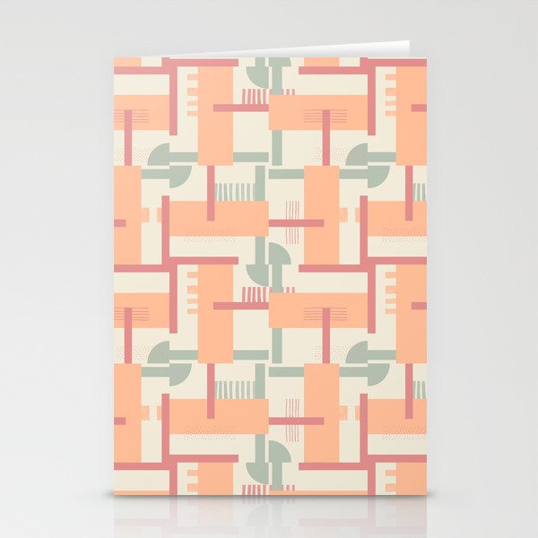 Playful geometric stripes C Stationery Card Gallery Image 1