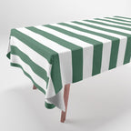 Green White Stripe - By The Seashore Tablecloth Gallery Image 1