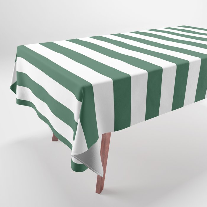 Green White Stripe - By The Seashore Tablecloth Gallery Image 1