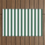 Green White Stripe - By The Seashore Outdoor Rug Gallery Image 1