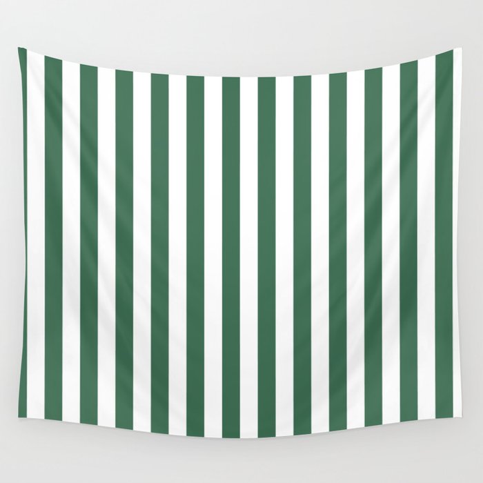 Green White Stripe - By The Seashore Wall Tapestry Gallery Image 4