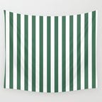 Green White Stripe - By The Seashore Wall Tapestry Gallery Image 4