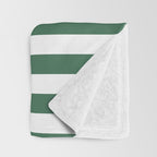 Green White Stripe - By The Seashore Throw Blanket Gallery Image 3