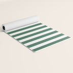 Green White Stripe - By The Seashore Yoga Mat Gallery Image 2