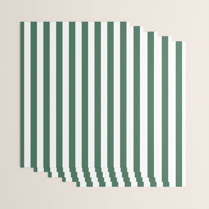 Green White Stripe - By The Seashore Wrapping Paper Gallery Image 3