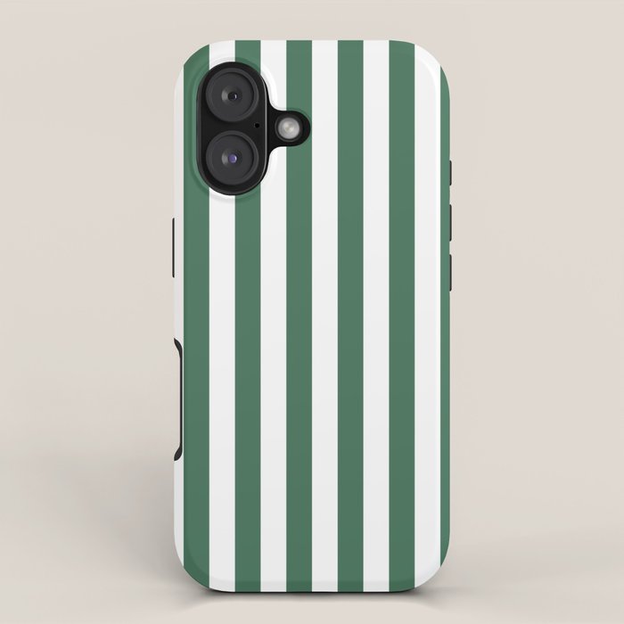 Green White Stripe - By The Seashore iPhone Case Gallery Image 1