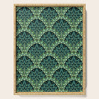 Green Art Deco Papyrus Serving Tray Gallery Image 1