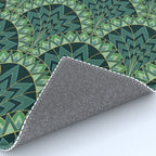 Green Art Deco Papyrus Rug Gallery Image 4