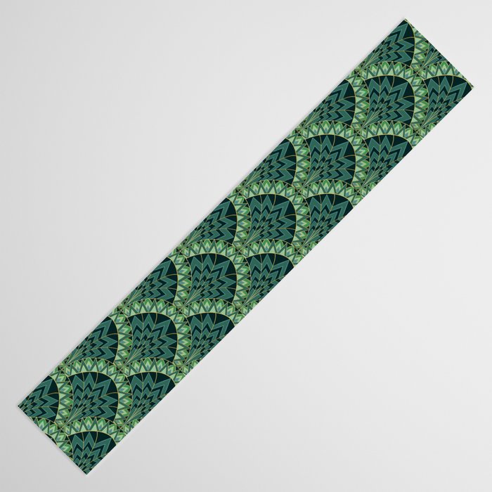 Green Art Deco Papyrus Table Runner Gallery Image 3