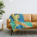 Leopard on Tree Throw Blanket Gallery Image 1