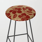 Mele Kalikimaka Vintage Pareau Hawaiian Hibiscus  Stool Gallery Image 2