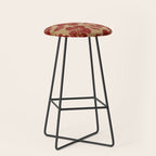 Mele Kalikimaka Vintage Pareau Hawaiian Hibiscus  Stool Gallery Image 1