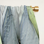 Textured Triangles Lime Gray Window Curtain Gallery Image 2