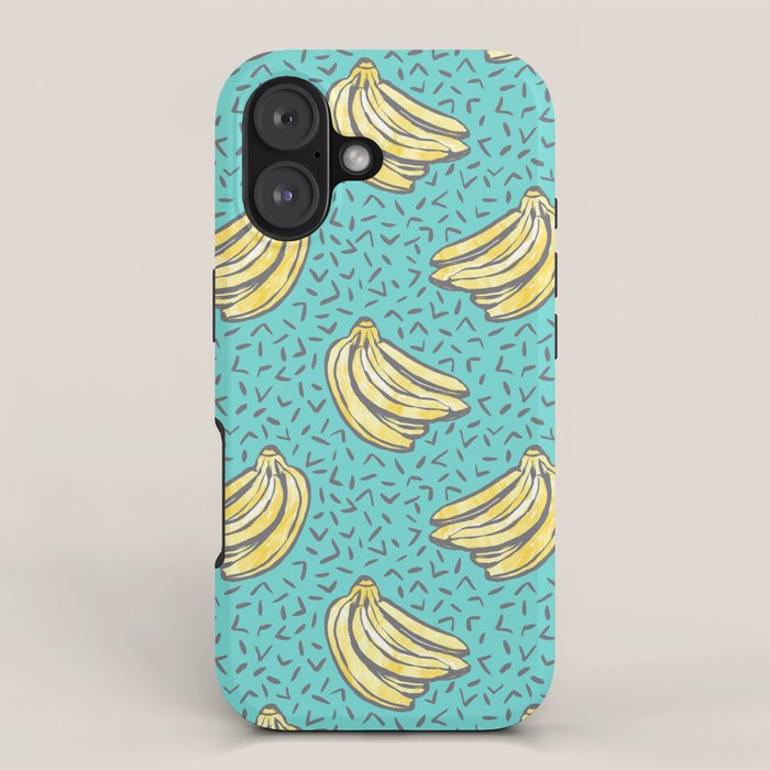 Go Bananas! (teal) iPhone Case Gallery Image 1
