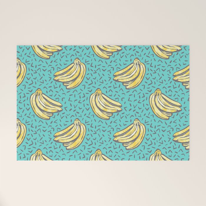 Go Bananas! (teal) Welcome Mat Gallery Image 1