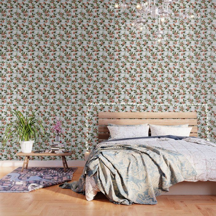 Festive Berries on Tartan Wallpaper Gallery Image 3