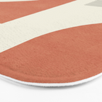 Abstract Lines Composition - Orange Brown Bath Mat Gallery Image 3