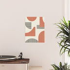 Abstract Lines Composition - Orange Brown Poster Gallery Image 2