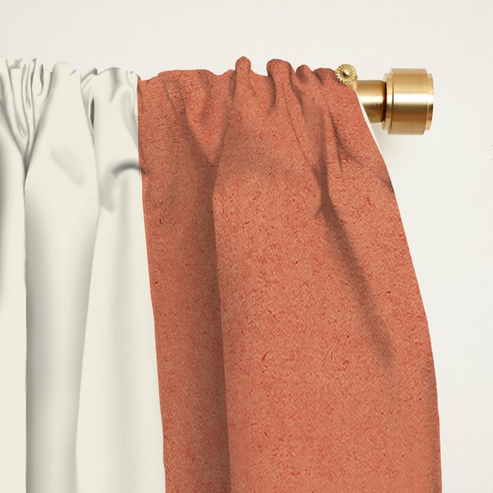Abstract Lines Composition - Orange Brown Window Curtain Gallery Image 2
