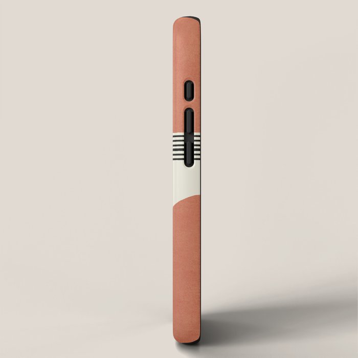 Abstract Lines Composition - Orange Brown iPhone Case Gallery Image 2