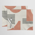 Abstract Lines Composition - Orange Brown Placemat Gallery Image 1