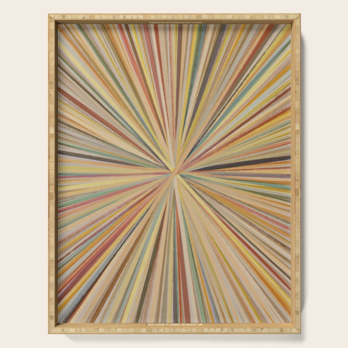 Abstract Pastel Bloom Serving Tray Gallery Image 1