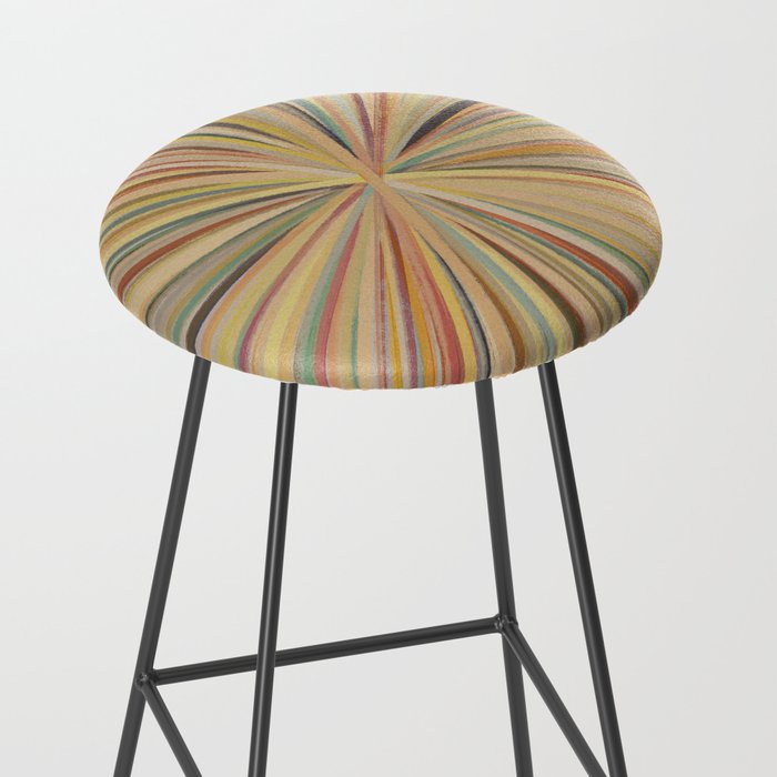 Abstract Pastel Bloom Stool Gallery Image 2
