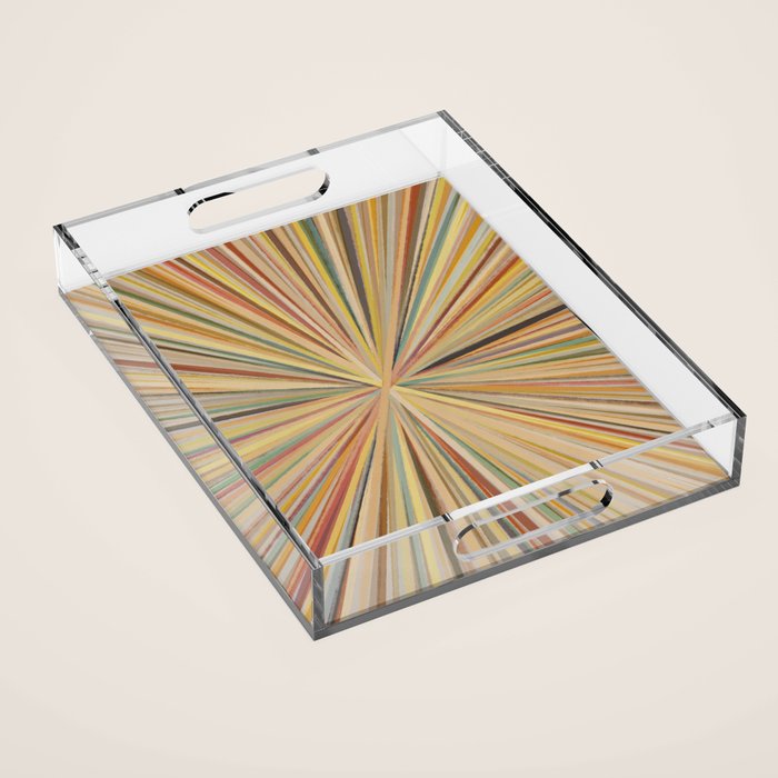 Abstract Pastel Bloom Acrylic Tray Gallery Image 1