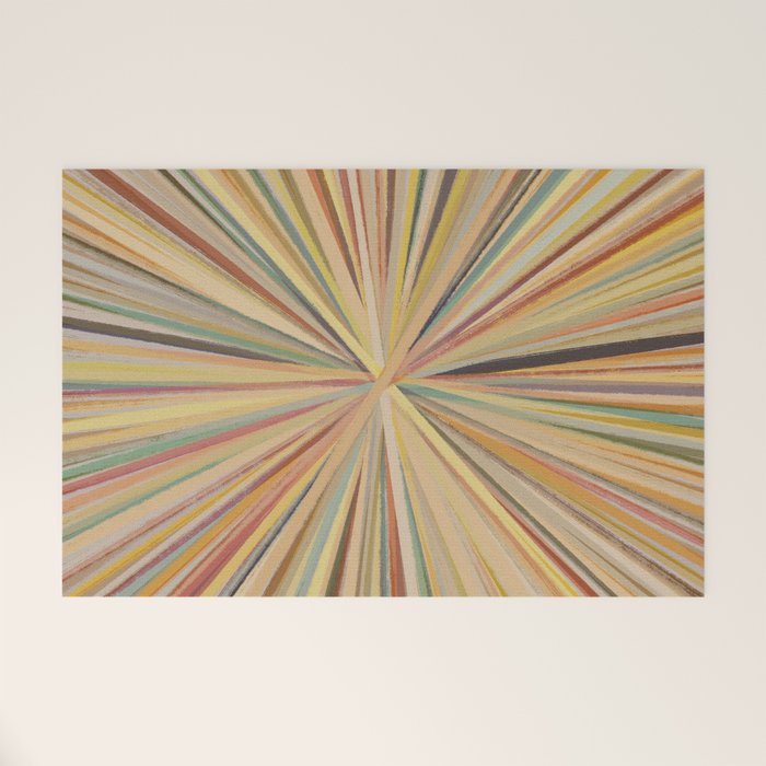 Abstract Pastel Bloom Welcome Mat Gallery Image 1