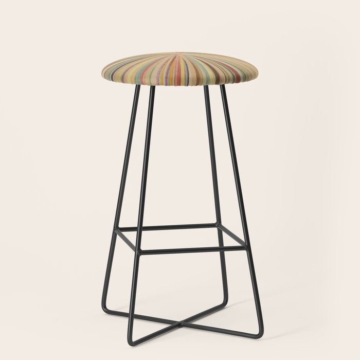 Abstract Pastel Bloom Stool Gallery Image 1