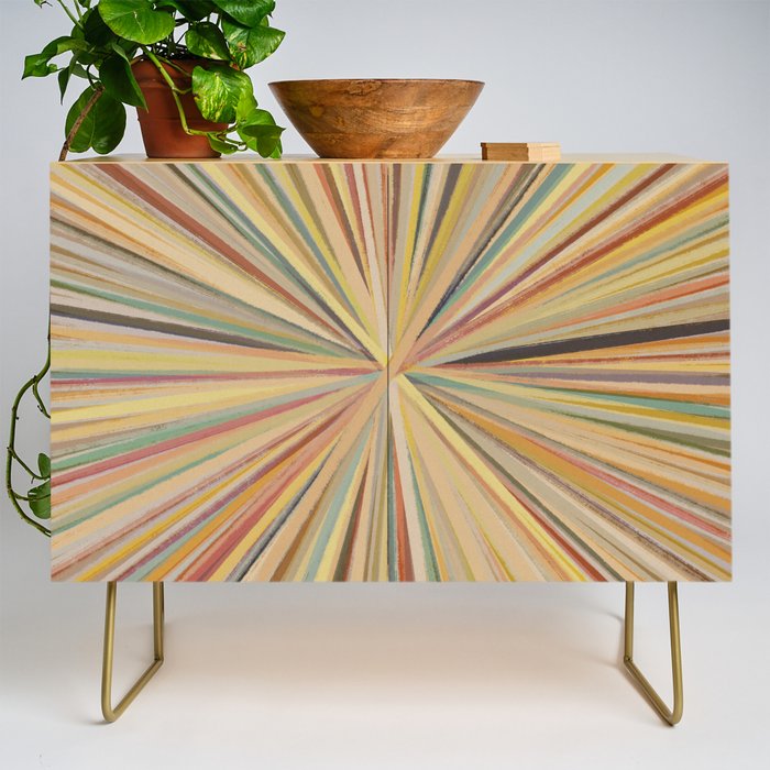 Abstract Pastel Bloom Credenza Gallery Image 1