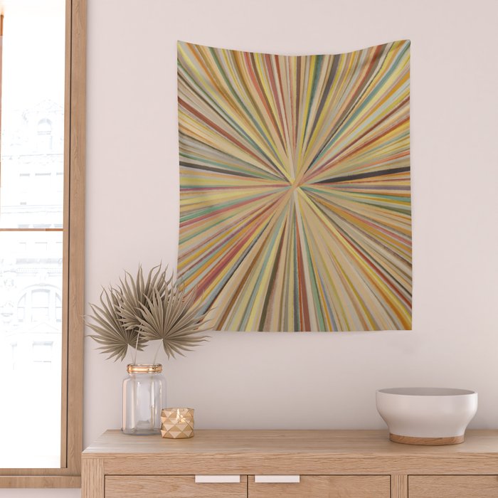 Abstract Pastel Bloom Wall Tapestry Gallery Image 2