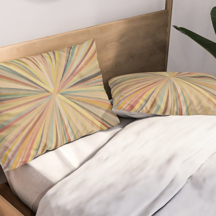 Abstract Pastel Bloom Pillow Sham Gallery Image 2