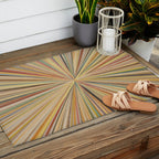 Abstract Pastel Bloom Outdoor Rug Gallery Image 2