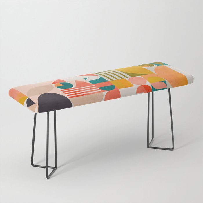 mid century geometry abstract shapes bauhaus 2 Bench Gallery Image 1