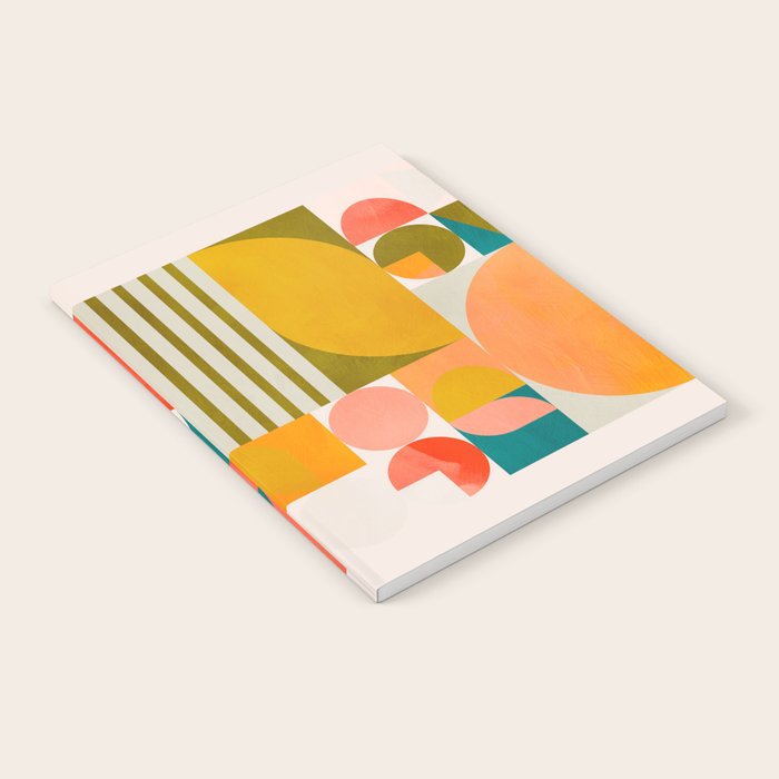 mid century geometry abstract shapes bauhaus 2 Notebook Gallery Image 1
