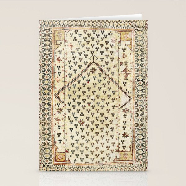 Selendi West Anatolia 16th Century Rug Print Stationery Card Gallery Image 1