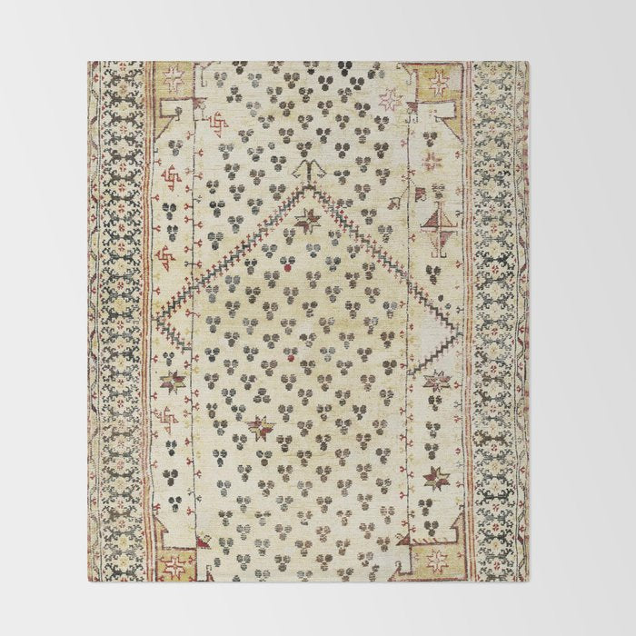 Selendi West Anatolia 16th Century Rug Print Throw Blanket Gallery Image 2