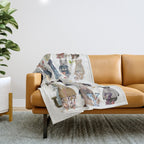 teddy bear alphabet Throw Blanket Gallery Image 1