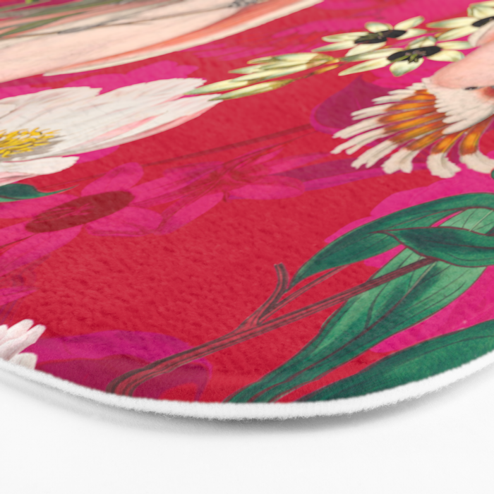 Vintage & Shabby Chic - Tropical Bird Flower Garden Bath Mat Gallery Image 3