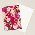 Vintage & Shabby Chic - Tropical Bird Flower Garden Stationery Card Gallery Image 2