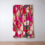 Vintage & Shabby Chic - Tropical Bird Flower Garden Window Curtain Gallery Image 3