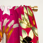 Vintage & Shabby Chic - Tropical Bird Flower Garden Window Curtain Gallery Image 2