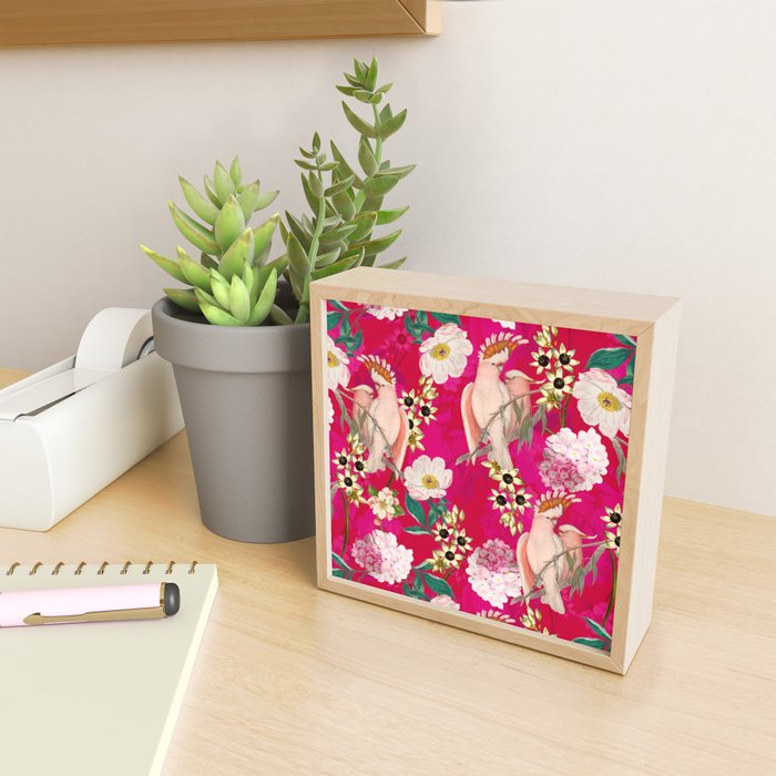 Vintage & Shabby Chic - Tropical Bird Flower Garden Mini Art Print Gallery Image 2