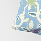 Birds in branches chalky blue Pillow Sham Gallery Image 4
