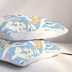 Birds in branches chalky blue Pillow Sham Gallery Image 3
