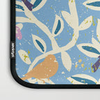 Birds in branches chalky blue Laptop Sleeve Gallery Image 3